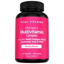 Vital Vitaminer kvinders Multivitamin Complex - Lavet med Multi- Collagen Blend, Hyaluronsyre, & MSM - Skønhed Multivitaminer - med vitamin A, C, E, B6, B12, D3-60 kapsler