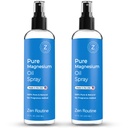 Pure Magnesium Oil Spray 12oz (2 Pack) - Organic USP Grade Magnesium Spray, Topisk Magnesium Glycinat, Magnesium Oil for Feet, Krop, Muscles & Leg kramper - Made in USA