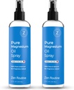 Pure Magnesium Oil Spray 12oz (2 Pack) - Organic USP Grade Magnesium Spray, Topisk Magnesium Glycinat, Magnesium Oil for Feet, Krop, Muscles & Leg kramper - Made in USA