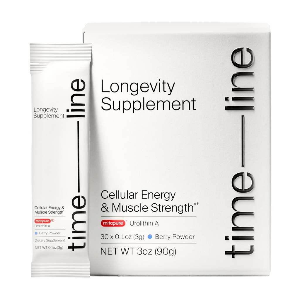 Timeline Mitopure Urolithin A Supplement Powder - Klinisk provet støtte til sund aldring og cellulær fornyelse - Mitocytisk for muskelstøtte og lang levetid