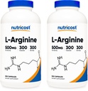 Nutricost L- Arginin 500mg, 300 kapsler (2 flasker)