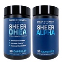 DHEA tillæg for mænd + Sheer Alpha - Ultimate T Boosting stak for mænd