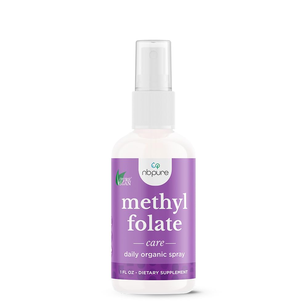 nbpren Methylfolat Vitamin B9 Spray Supplement, Flydende folinsyre Spray, 1 oz