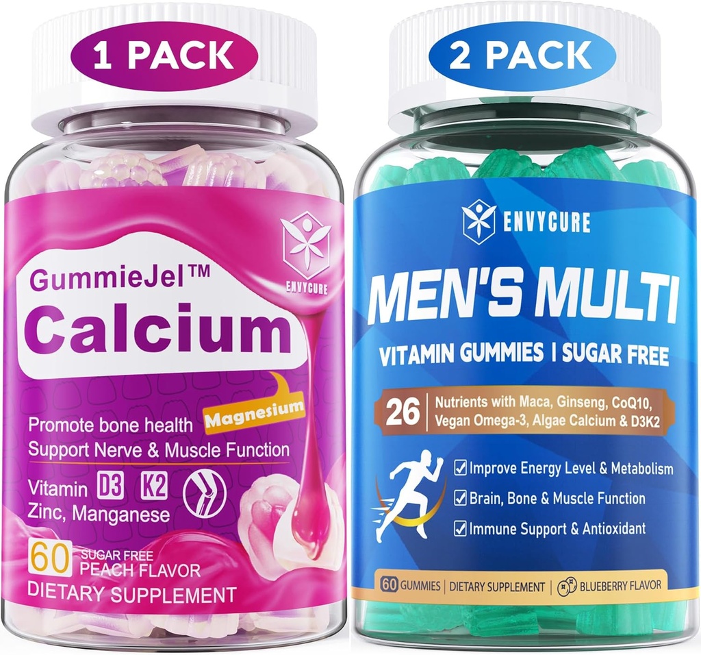 Sugar Free Herre Multivitamin Gummies 120 Count + Calcium Gummies 60 Count