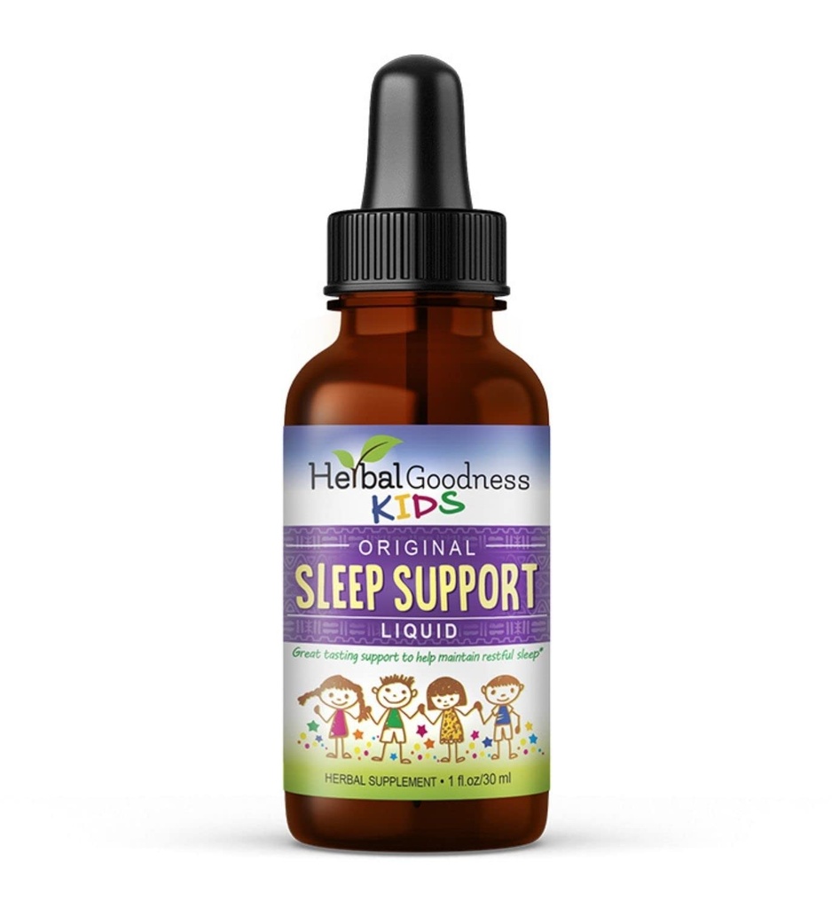 Kids Sleep Support Liquid Extract - Natural Kids Plant Based Herbal Sleep Aid, med Kamille, Guava Leaf - 1oz Liquid Extract - Herbal Goodness (1 Enhed)