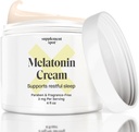 Melatonin Cream til afslappende søvn - Melatonin Sleep Supplement Reset Biologisk Body Clock - Paraben, Fragrance- Gratis at reducere fine linier & wrinkler - Natural Sleep Cream (4 oz)