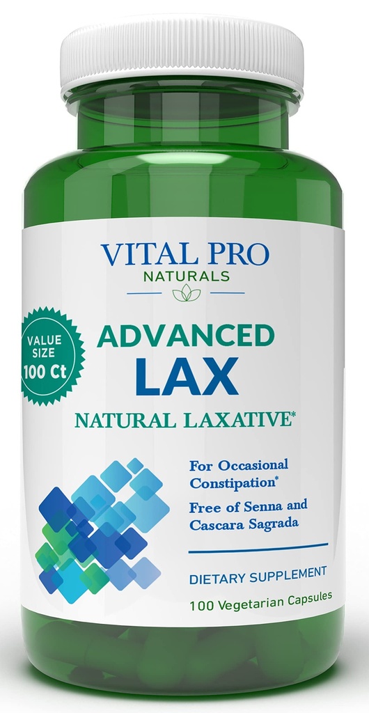 Vital Pro Naturals - Avanceret Lax Natural Laxative Formel 100 kapsler