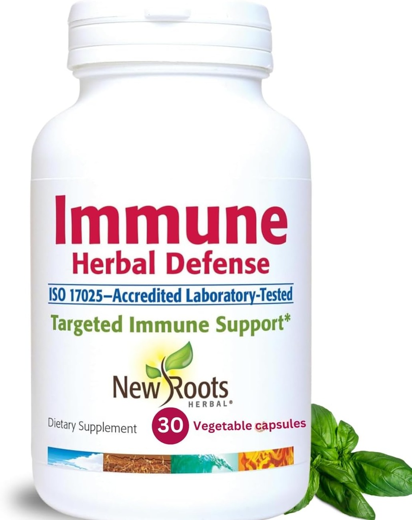 Immunurte Defense Supplement (200mg) med Reishi Mushroom, Astragalus Andrographs, Multi Herbal Extract med Elderberry, Echinacea (30 kapsler)