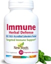 Immunurte Defense Supplement (200mg) med Reishi Mushroom, Astragalus Andrographs, Multi Herbal Extract med Elderberry, Echinacea (30 kapsler)