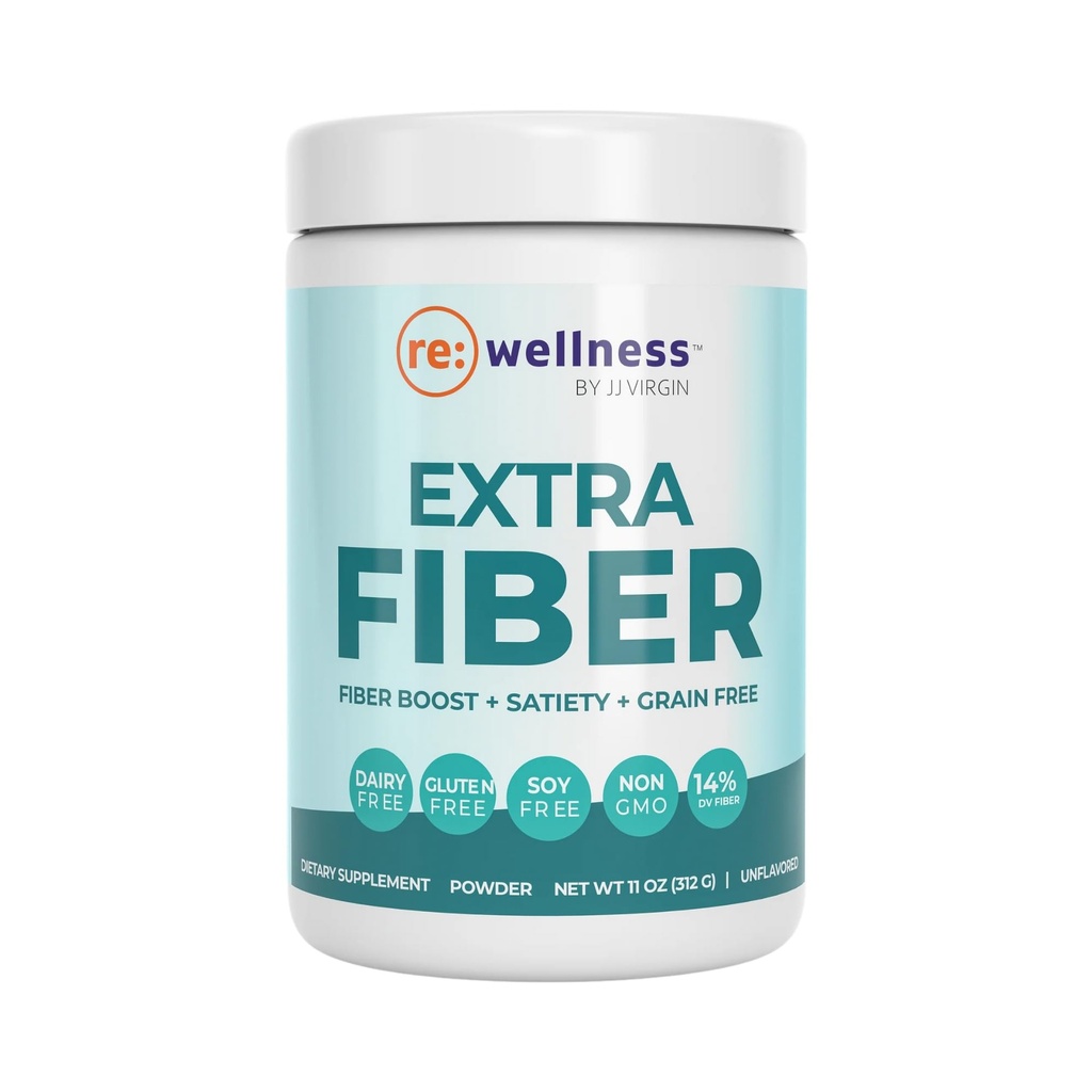 Reignite Wellness by JJ Virgin Meed 124; Extra Fiber Measures 124; 12 Fiber Powder Supplement med Psyllium Husk, Pectin, Hør, Cranberry Seed & Mere Measures Gut Health Measures 124; 60 Servere