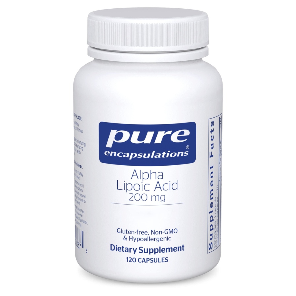 Rene indkapslinger Alpha Lipoinsyre 200 mg - 200mg ALA - Lever og antioxidant Support * - til nerve sundhed & Carb Metabolisme - Vegan & non- GMO supplement - 120 kapsler