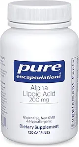 Rene indkapslinger Alpha Lipoinsyre 200 mg - 200mg ALA - Lever og antioxidant Support * - til nerve sundhed & Carb Metabolisme - Vegan & non- GMO supplement - 120 kapsler
