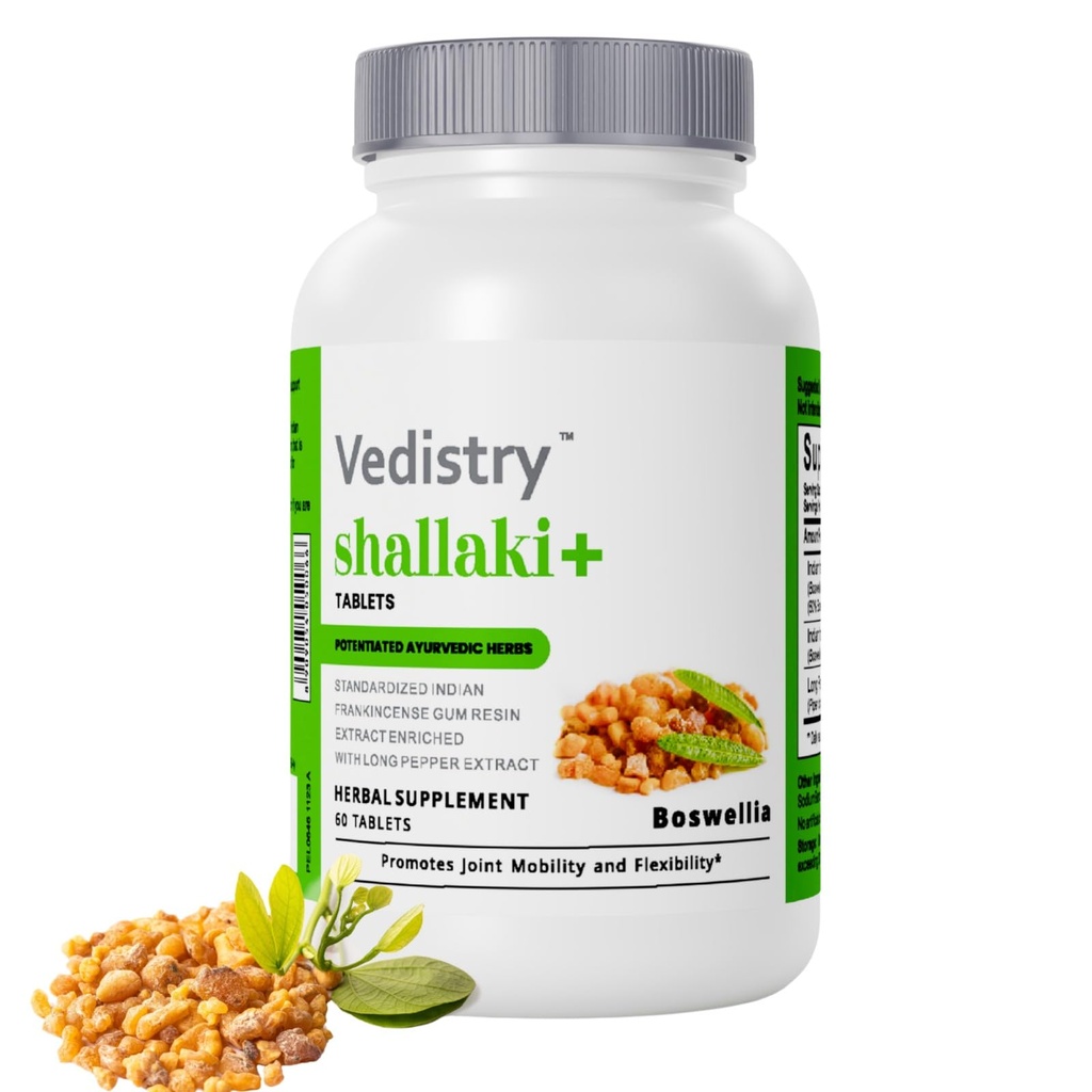Shallaki Boswellia Serrata Extract Supplements for Women against 124; 700mg Herbal Capsules for Bone and Joint Wellness against 124; Indian Frankincense Supplements 124; 60 Vegan Tablets