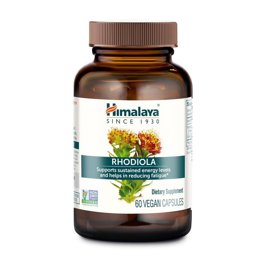 Himalaya Rhodiola Rosea - Urteenergitilskud til støtte for stress Relief, energi, og motion Endurance - Vegan, Gluten Free, 250 mg, 60 kapsler