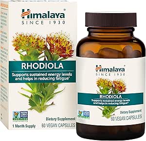 Himalaya Rhodiola Rosea - Urteenergitilskud til støtte for stress Relief, energi, og motion Endurance - Vegan, Gluten Free, 250 mg, 60 kapsler