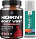 Bundle of Horny Geat Weed for mænd med sort Maca Root, Tongkat Ali, Saw Palmetto & Panax Ginseng Uddrag og Lidocain Desensitizing Topical Spray Climax Control - Boost Endurance og Stamina