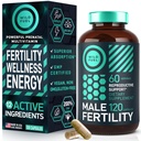 Fertilitet Kosttilskud til mænd Prenatal Vitamin - Maca Root, Ashwagandha, Zink, Plus Naturals - Konception for ham Mænd Fertilitet Vitaminer og Mand Fertilitet Support - 120 Caps til 2 Måneder