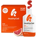Healthycell Eye Health Daily Liquid Supplement - Eye Vitaminer & Min med Lutein, Zeaxanthin, Astaxanthin & Beta Caroten til Syn Care & Macular Support - 30 Gel pakker