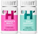 Habit in Sync Bundle - Kvinder Multi (60 kapsler) + PMS Support (60 kapsler), Understøtter generel sundhed & wellness, fremmer en sund mad, ikke GMO