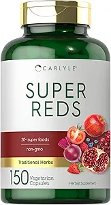 Carlyle Super Reds Kapsler er 124; 150 Greve er 124; Superfoods Supplement er 124; Vegetar & Non- GMO