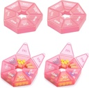 Ugentlig Pill Organizer Stor 7 dages Pill Box Organizer Daglig medicin sag for Vitamin Fish Oil Pills Kosttilskud Gigt Venlig