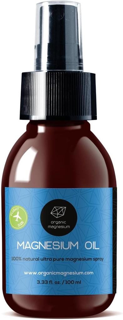 Magnesium Spray Oil - 100% ren topisk Magnesiumchlorid til ben kramper fra gamle Zechstein Seabeed • 124; Perfekt til sport, afslapning & søvn • 124; til voksne & børn (3,33 oz)