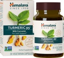 Himalaya gurmerisk 95 - Urtetilskud med gurkemeje Curcumin til fælles støtte og mobilitet, 95% Curcuminoider - Vegan, Non- GMO, Gluten Free, 600 mg, 30 kapsler