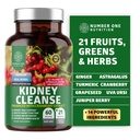 N1N Premium Nyre rense [21 Potent Urter] til Urinary Tract & Bstige Control, Natural Nyre Support med Cranberry Extract, Astragalus og Uva Ursi Leaf, 60 Veg Caps