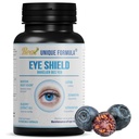 Eye Shield supplement med Bilberry, Lutein, Zeaxanthin, Astaxanthin, og Beta- Caroten - Understøtter tørre øjne, Vision Sundhed, og nat Vision (90 kapsler)