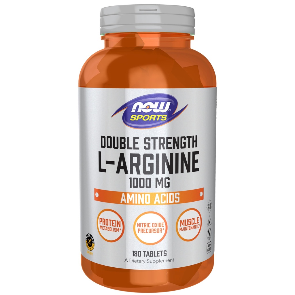 Food Sports Nutrition, L- Arginin Double Strength 1000mg, Nitrooxide Precursor, Aminosyrer, 180 tabletter