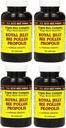 Y.S. Eco Bee Farms, (4 Pack) Royal Jelly, Bee Pollen, Propolis, Plus koreansk Ginseng, 90 Kapsler