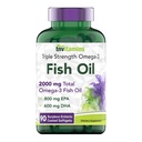 tnvitaminer Burpless Omega-3 Fish Oil: 2000mg - 90 Softgels Б124; 1400mg Total Omega-3 Fedtsyrer (800mg EPA & 600mg DHA) Б124; Enteric Coated Burpless Ultra Potent Fish Oil Б124; Understøtter Heart Health