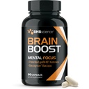 Brain Booster Supplement for Focus - Klinisk valideret Nootropics Brain Support Supplement med Bacopa Monnieri Extract & Patenteret goBSHB for Kognitiv Support - 3. part Testet (30 Servere)