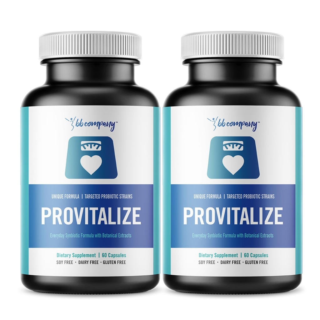 BB Company Provitalize 124; Probiotika til kvinder, overgangsalderen 124; Joint Support, Sexy Midsection Curves, fordøjelsessygdomme, overgangsalderen Bloat Buddy 124; Turmerisk Curcumin Moringa Buddy 124; Packaging Vary Buddy 124; 2 Pack