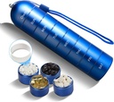 Ugentlig Pill Organizer, 7 dages ekstra stor kapacitet Pill Box Case, Pill Holder Container, Vandtæt og stort Segment for Holding Kosttilskud, Vitaminer, Fish Oil og Medicin (blå)