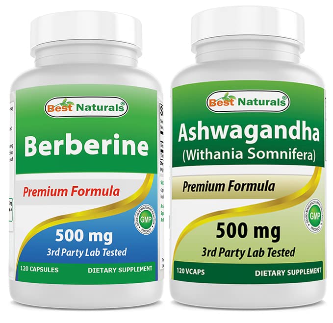 Bedste Naturals Berberine 500mg & Ashwagandha Extract 500 Mg