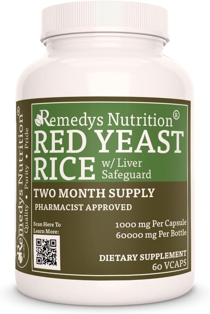 Remedys ernæring Rød Gær Rice med lever Safeguard (Urtemedicin Blend)