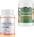 Urolithin A Supplement 1500MG Plus Brown Rice Protein + Super Green Powder Superfood supplement med elektrolyter & Tonic urter