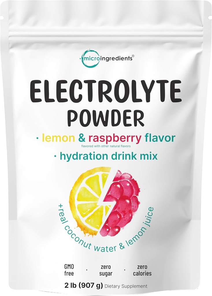 Micro Ingredients Hydration Electrolyte Powder, 2 LB (139 Servere)