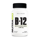 NutraBio Methyl B- 12 Vitamin supplement, 2000mcg - fremmer cellulær sundhed og sundhed, 90 Vegetabilske kapsler