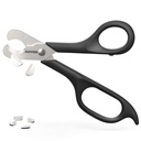 AUVON Scissors- Shaped Pill Cutter, Sharp Blade Pill Splitter til nemt at sprede de fleste 5-15mm vitaminer, tabletter og medikamenter i halve