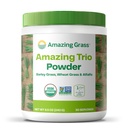 Amazing Grass Green Trio: Grønne pulver med Wheatgrass, Alfalfa, & Barley Grass, Rich Source of Chlorophyll, 30 Servere
