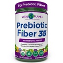 Vital Planet - Fiber 35 Powder Diverse Fiber supplement til kosttilskud og lejlighedsvis obstipation med 35 Prebiotiske fibre og 35 Økologiske Superfoods til at opretholde tarmregulering, 6.77 oz