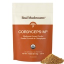 Real Mushroom Cordyceps Mushroom Powder - Cordyceps Mushroom Energy and Performance - Organic Cordyceps Powder med Beta- glucans, Vegan Supplement, Non- GMO, 150 Servere