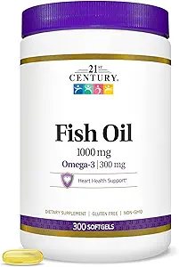 21. Century Fish Oil 1000 mg Softgels, 300 Count