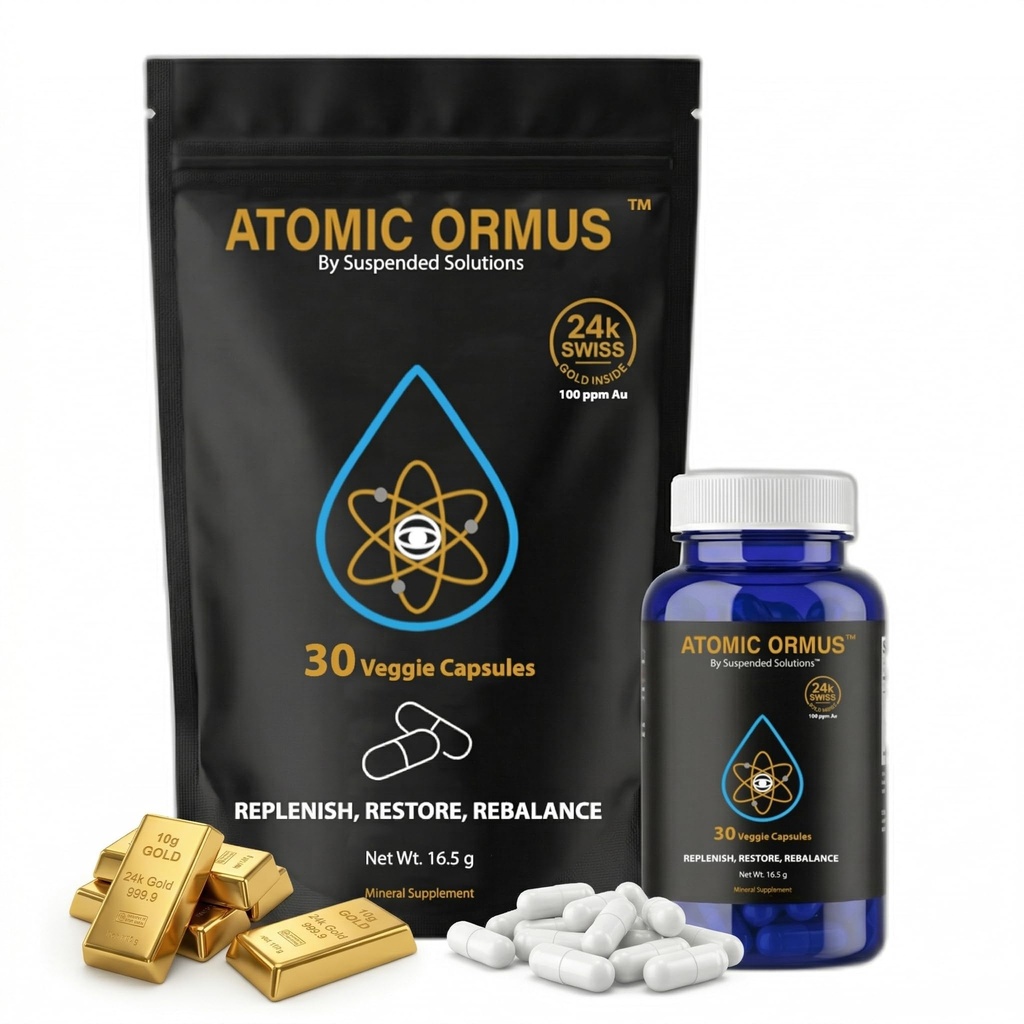 Atomic ORMUS - Kapsler - MONATOMIC Gold Kapsler - 100% Pure ORMUS Powder - 100% Vegan - Ormus Gold, monatomic Gold, (30 Kapsler)