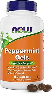 Nu pebermynte Gels med Ginger Oil og Fennel Oil, 150 Softgel, Enteric Overtrukket