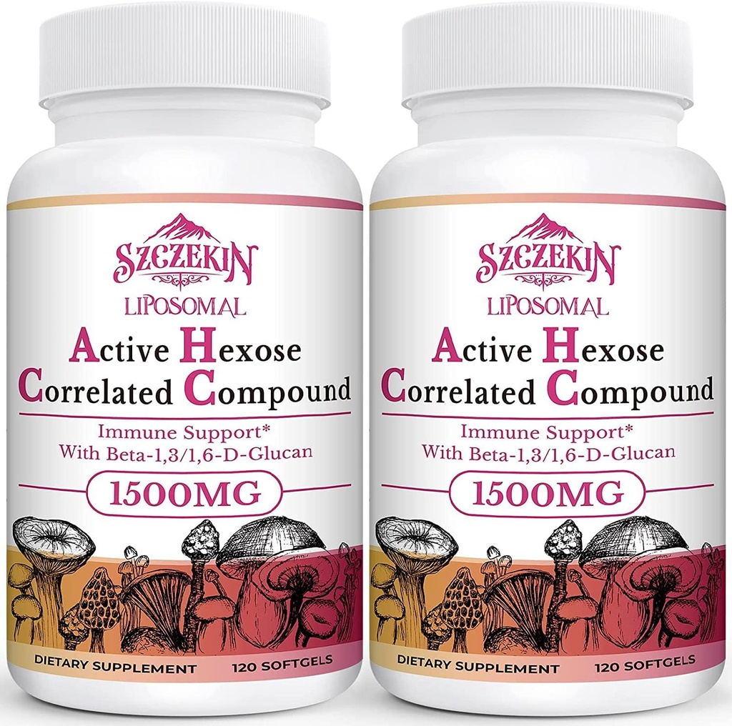 1500mg Liposomal Aktiv Hexose Korreleret tillæg, 240 Soft Gels Beta- glucaner med naturlig svamp ekstrakt, immunsystem, leverfunktion, vedligeholde T-Cell & Killer Cell Aktivitet