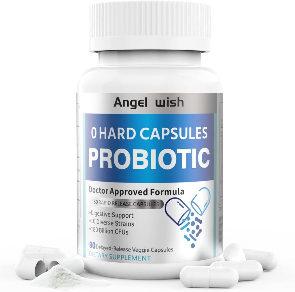 Prebiotika-Probiotika Nutritional- Kosttilskud Women- Men 90Count - 180 Millioner CFU 'er Probiotiske kapsler Dagligt Prebiotisk supplement til fordøjelig immunforsvar support