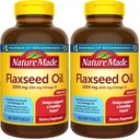 Nature Made Flaxsee Oil 1000 mg, Kosttilskud til Heart Health Support, 180 Softgels (pakke med 2)